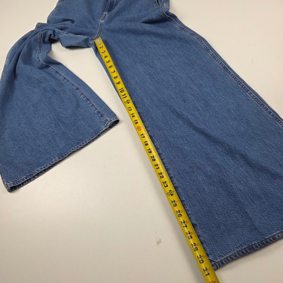 Madewell Wide Sweep Trouser Jeans Medium Wash Denim Size 28 - Picture 5 of 14